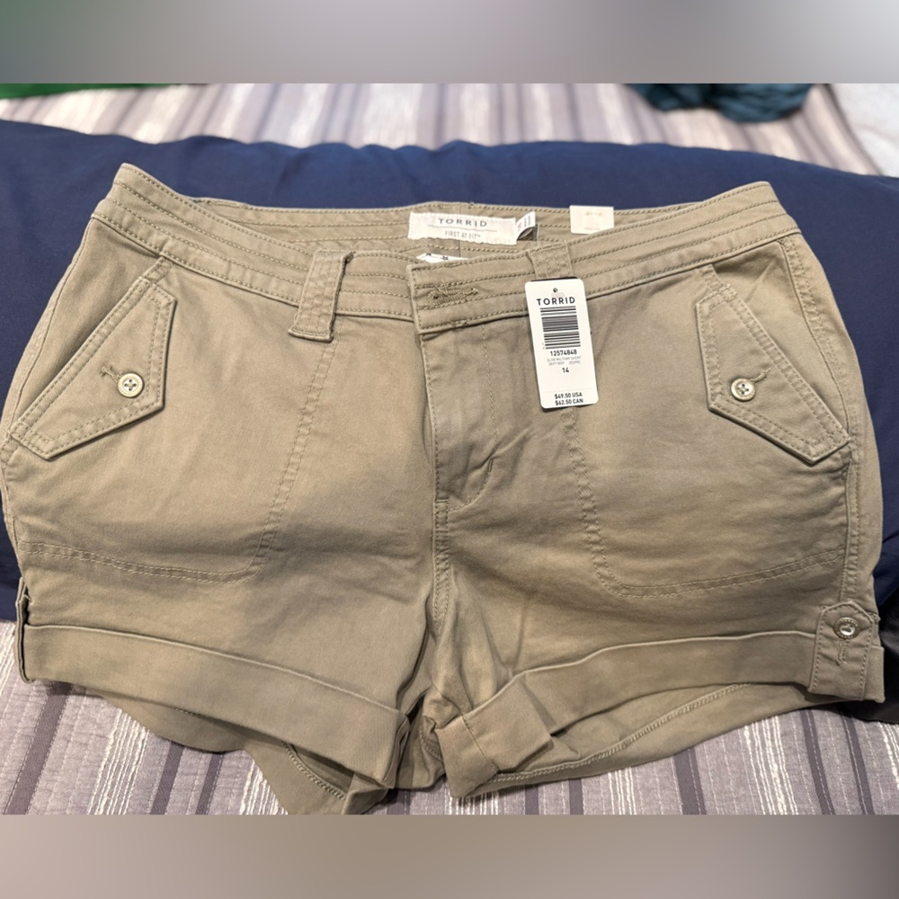 Torrid Green/Khaki Casual Shorts